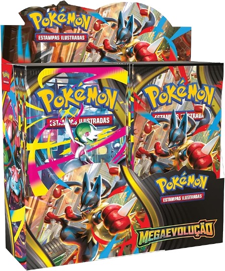 Box de Cartas Pokémon Mega Evolução TCG com 36 Boosters em Português